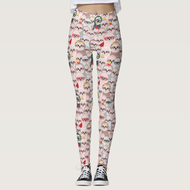 Leggings Joli Motif de fentes (Devant)
