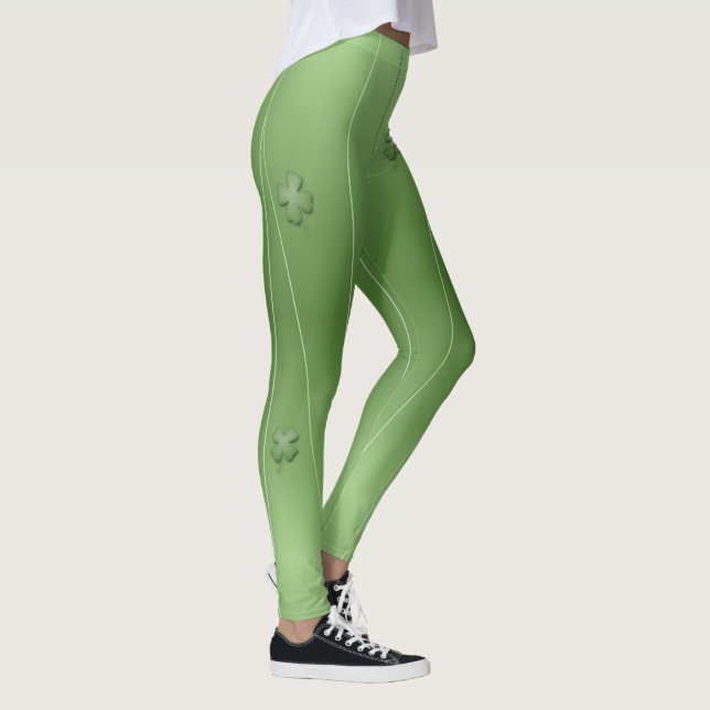 Leggings Joli motif de trèfle irlandais (Droite)