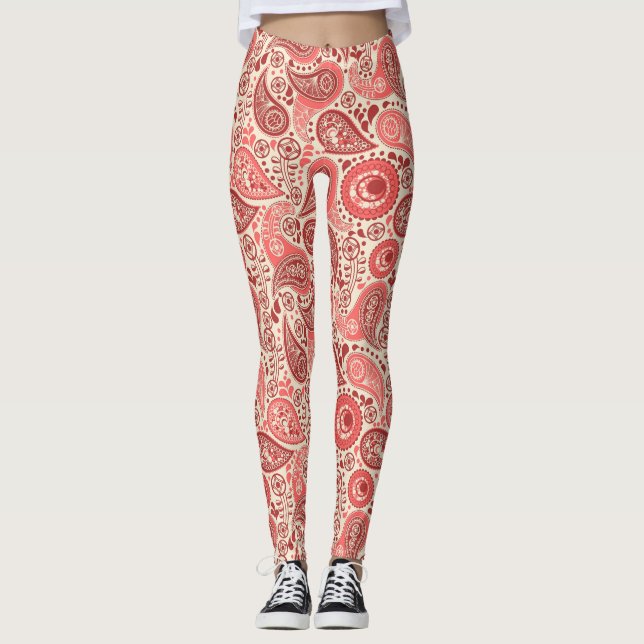 Leggings Joli Motif rose pâle Orné (Devant)