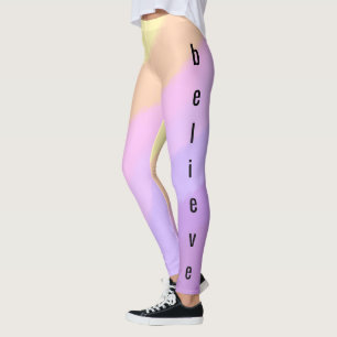 Leggings joli néon clair brushstrokies unicorne couleurs