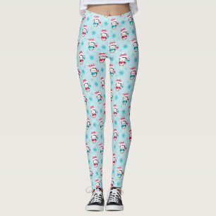Leggings Joli Noël Noël hiver Penguin Motif