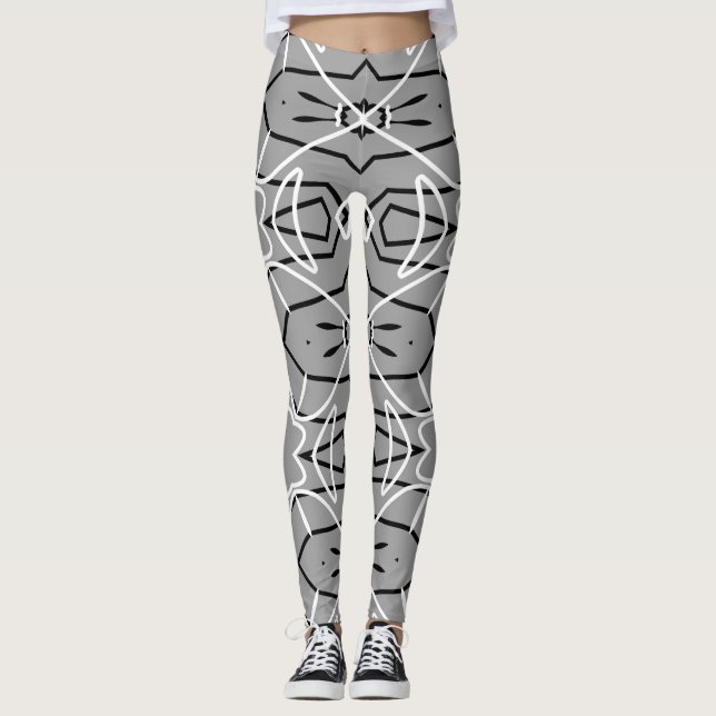 Leggings Joli noir & blanc tendance "Ratti_Creative_Arts" (Devant)
