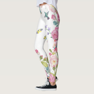 Leggings joli papillon d'été fleurs fleurs pantalon de yoga