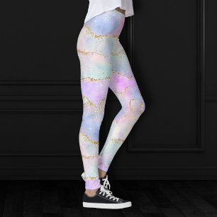 Leggings Joli Pastel Agate   Aquarelle de la veine Parties 