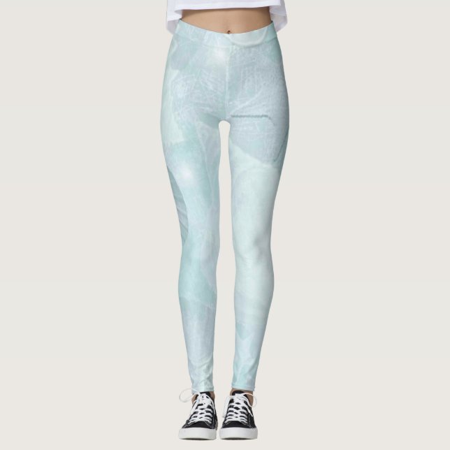 Leggings Joli Pastel Sous Les Coques Bleues De La Mer (Devant)