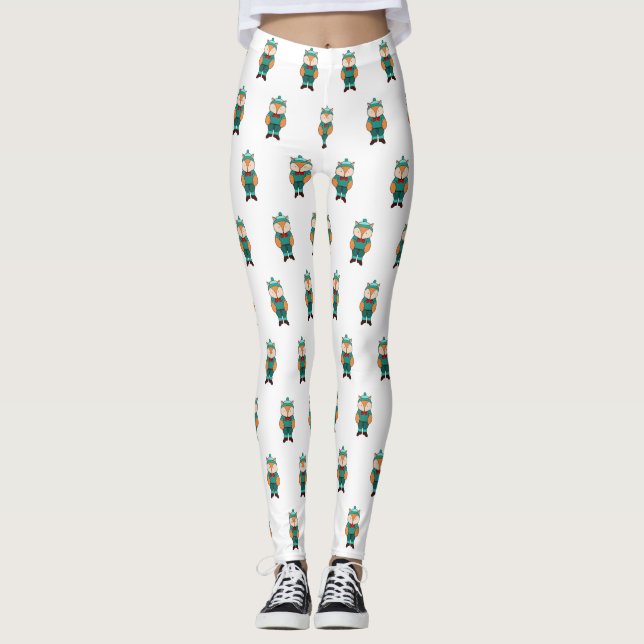 Leggings Joli renard vert (Devant)