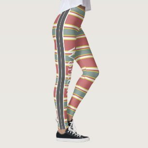 Leggings Joli retro moderne strié motif l Entraînement