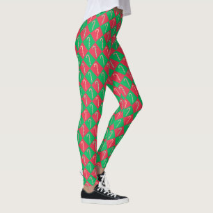 Leggings Joli sucre de canne rouge vert rouge  à carreaux m