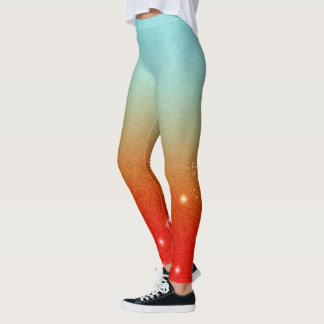 Leggings Jolie Aqua Graduation à Rouge/Orange >Leggings Fil