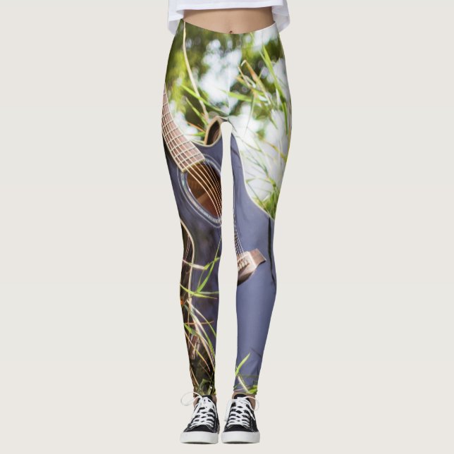 Leggings Jolie basse guitare (Devant)