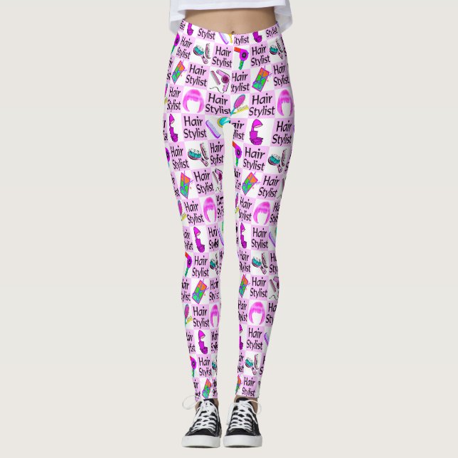 LEGGINGS JOLIE CHEVEUX ROSE STYLIST LÉGINGS (Devant)