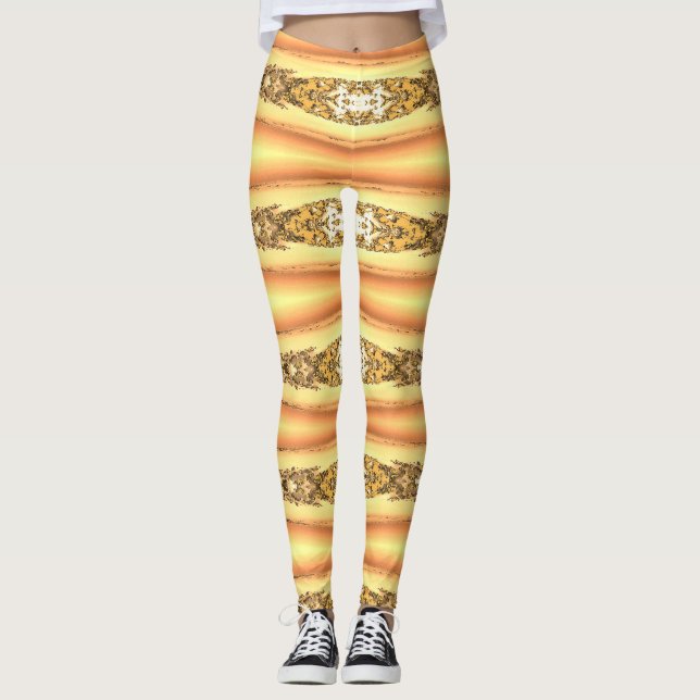 Leggings Jolie couleur jaune classique "Ratti_Creative_Arts (Devant)