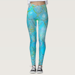 Leggings Jolie échelle de sirènes bleues éclatantes Iridesc