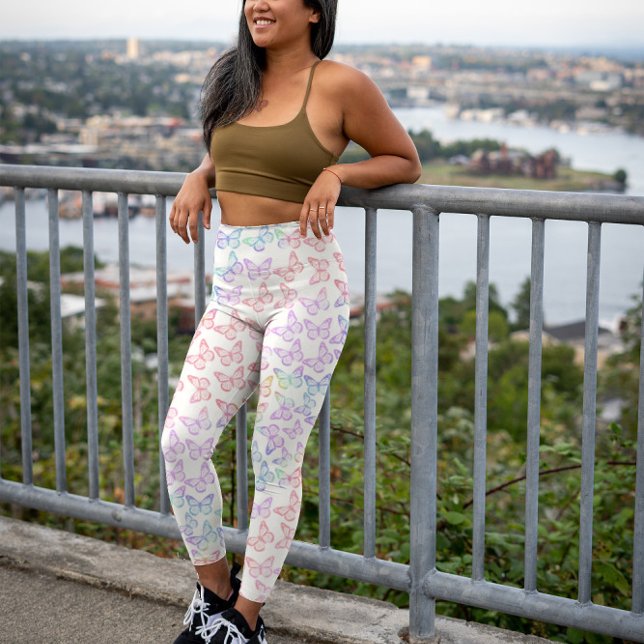 Leggings Jolie fille Pastel Butterfly Motif Été (Créateur téléchargé)