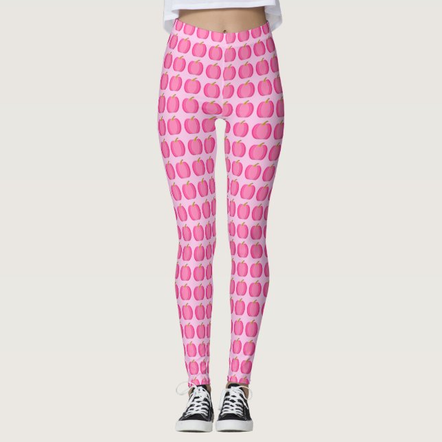 Leggings Jolie fille rose Citrouille modèle bébé (Devant)