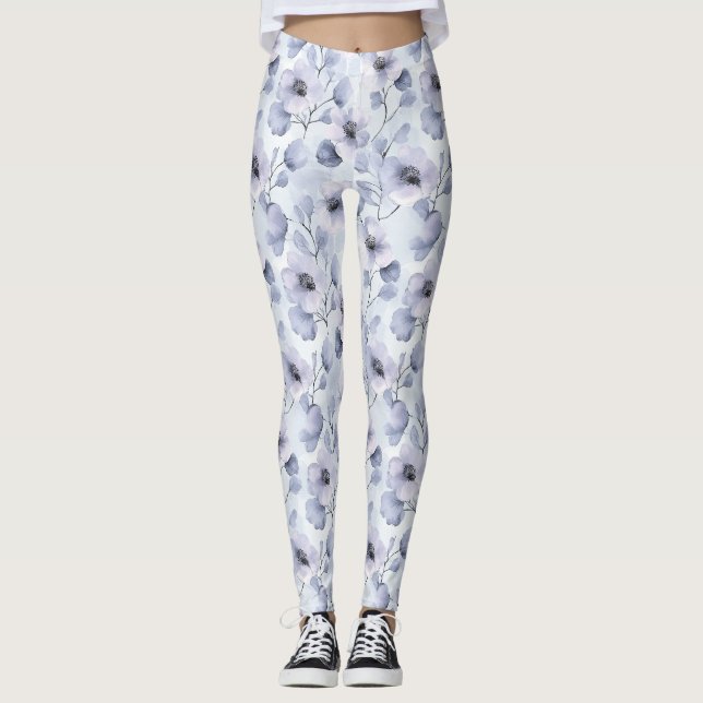 Leggings Jolie Lavande Violette Fleurs (Devant)