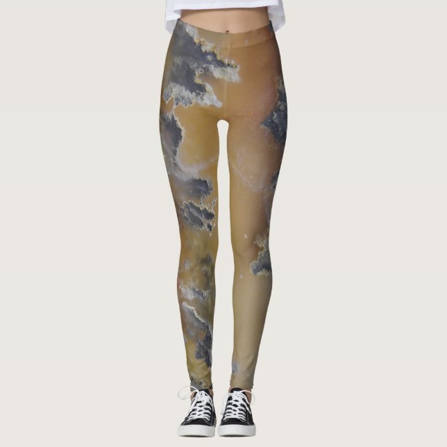 Leggings Jolie Mossy Agate Flamme Roche Naturelle Conçu (Devant)
