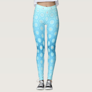 Leggings Jolie Ombre bleu et broche géométrique
