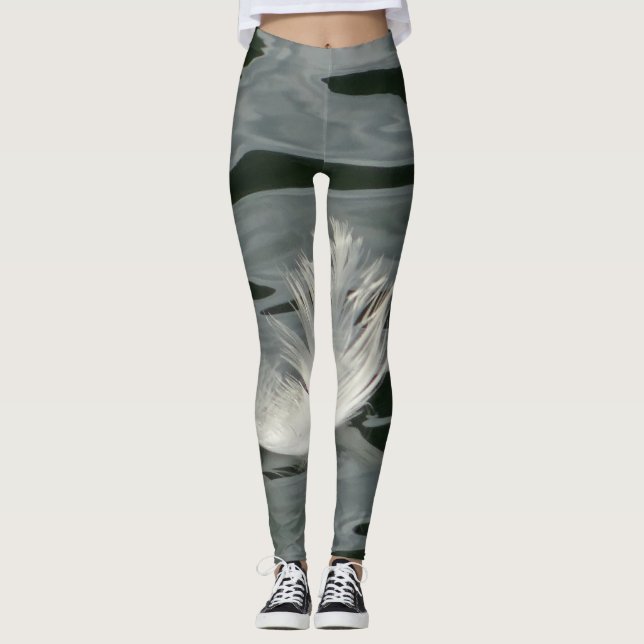 Leggings Jolie plume blanche (Devant)
