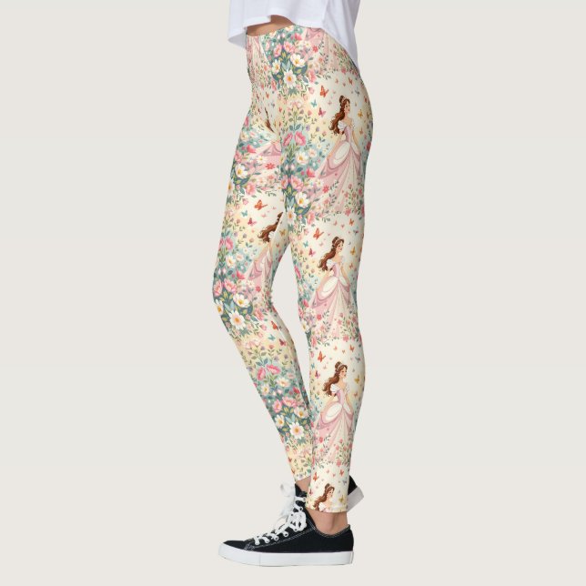 Leggings Jolie princesse avec papillons (Gauche)