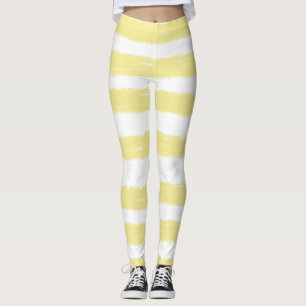 Leggings Jolie rayures jaunes blanches
