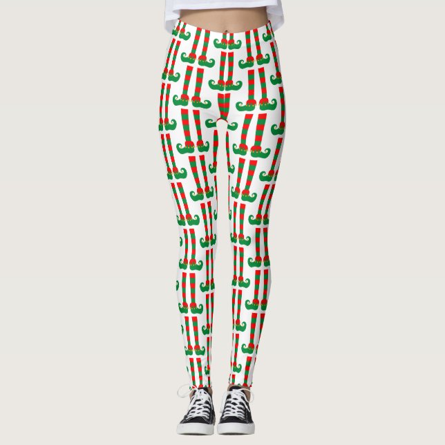 Leggings Jolies oeufs d'elfes de Noël pour la fête des Fête (Devant)