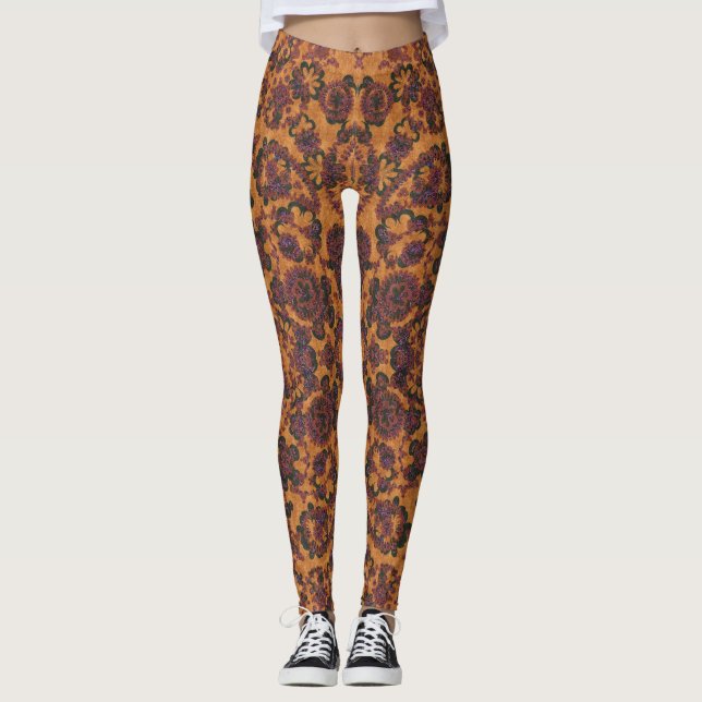 Leggings Jolis motifs cachemire vintage (Devant)