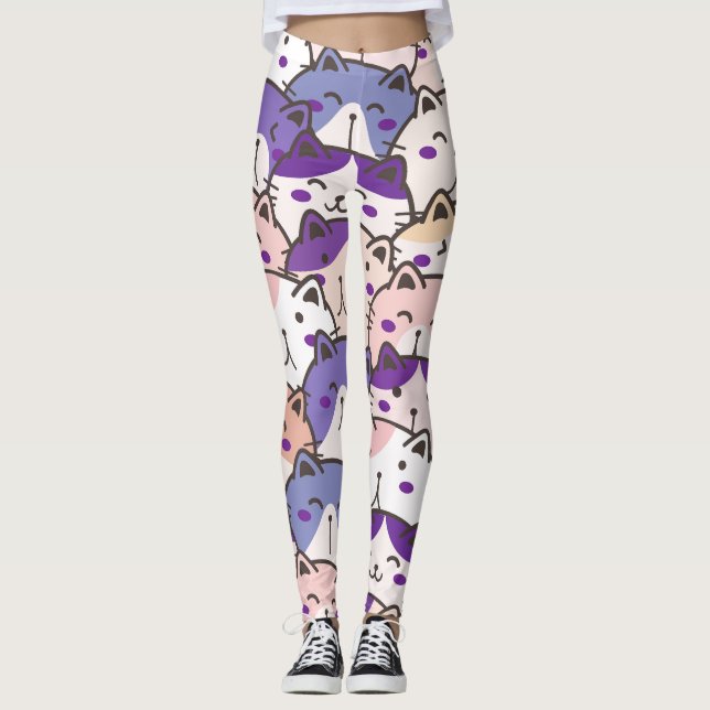 Leggings Jolis motifs mignons Chats Chatons, Moderne (Devant)