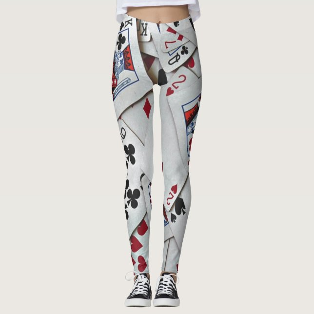 Leggings Jouer aux cartes Poker Games Queen King (Devant)