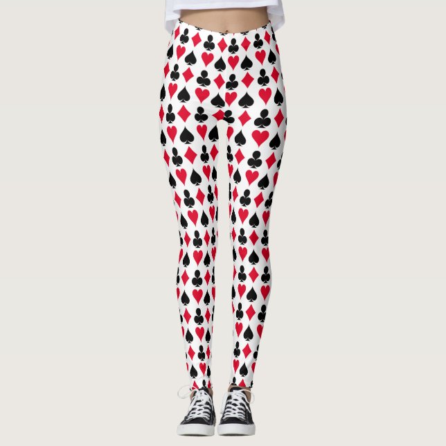 Leggings Jouer des symboles de cartes motif (Devant)