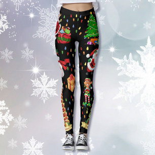 Leggings Jouets de la Fête des Chandails de Noël