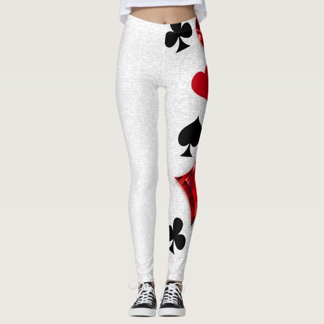 Leggings Joueur de poker Joueur de cartes de jouer costumes (Devant)