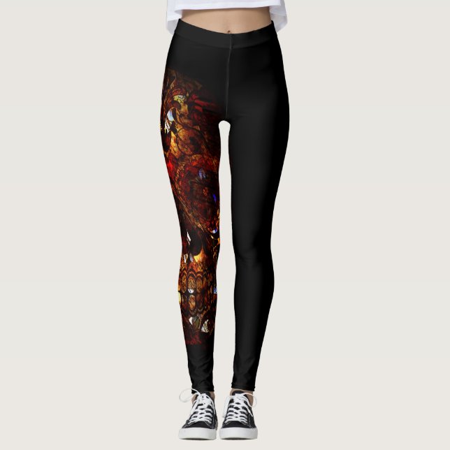 Leggings Jour de la conception du crâne mort (Devant)