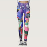 Leggings Jour de la mort Skeleton Mariachi Dancer<br><div class="desc">Fête et tous ensemble pour un Dia de Los Muertos - Jour de la Fête des Morts. Comprend deux squelettes,  un mariachi jouant d'une guitare et l'autre dansant.</div>