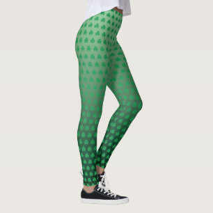 Leggings Jour de la Saint Patrick Green Shamrock Motif Legg