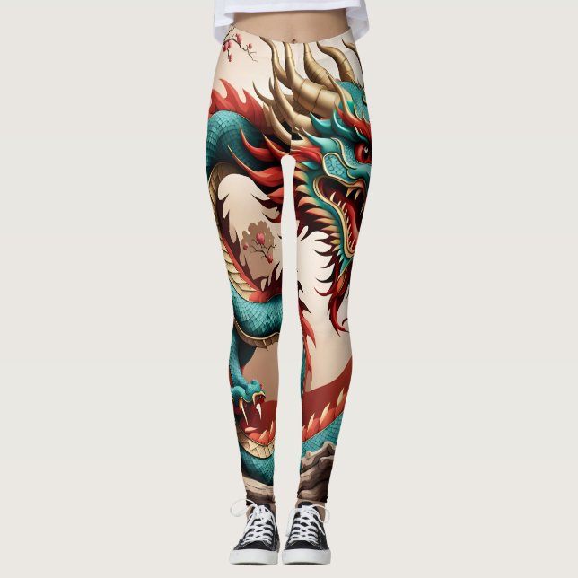 Leggings Jour de l'an chinois Dragon 2024 Leg01 (Devant)