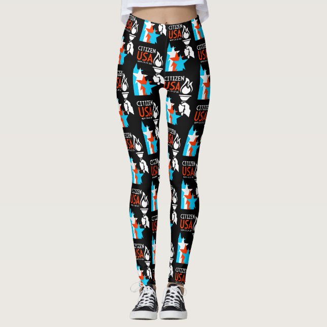 Leggings Jour de l'indépendance américaine (Devant)
