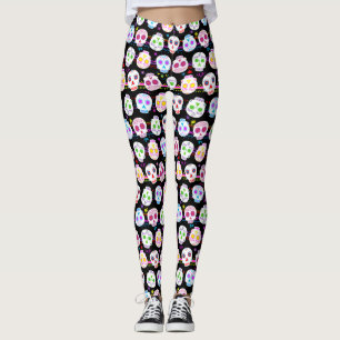 Leggings Jour Des Crânes De Sucre Morts