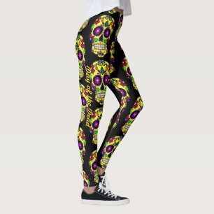 Leggings Jour Des Jambes Du Crâne De Sucre Du Pantalon De