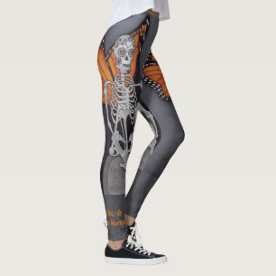 Leggings Jour des légendes du squelette mort Peinture pers