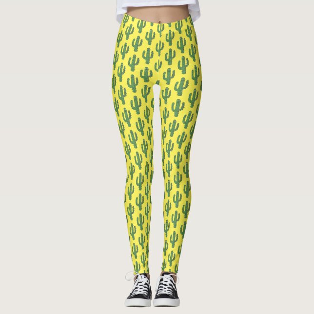 Leggings Jour des morts heureux Cactus Patterned (Devant)