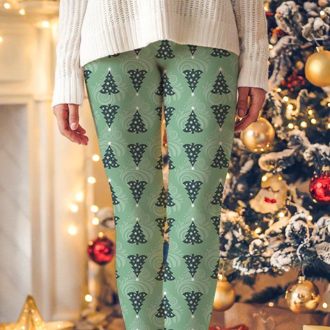 Leggings Jour férié de Noël vert Motif (Créateur téléchargé)