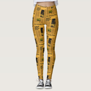Leggings Journal étranger vintage avec publicité automobile