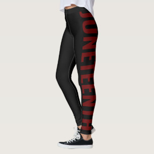 Leggings Journée de la liberté rouge verte noire 19 juin 19