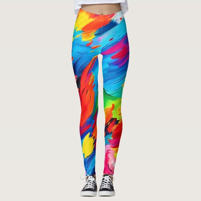 Leggings Joyeuse peinture couleur explosion (Devant)