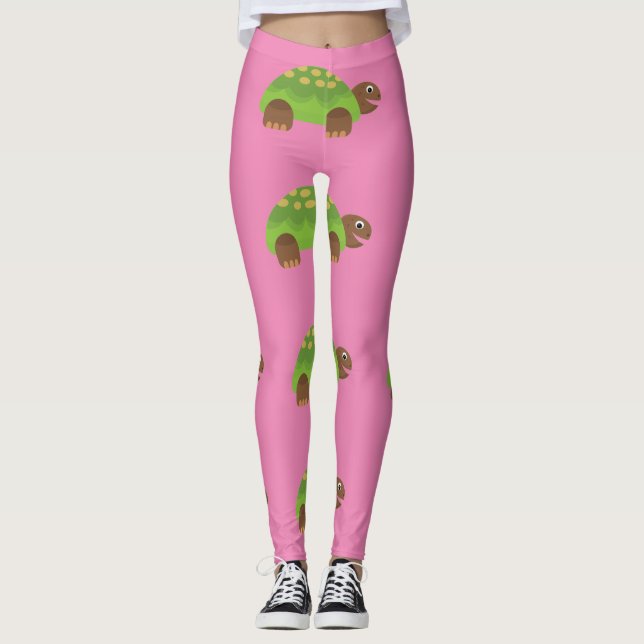 Leggings Joyeuse tortue souriante Thunder_Cove (Devant)