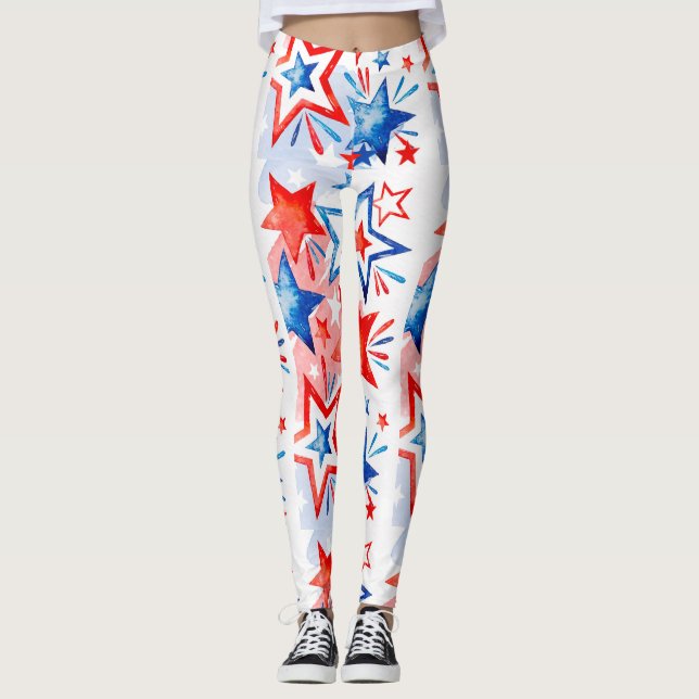 Leggings Joyeux 4 Juillet (Devant)