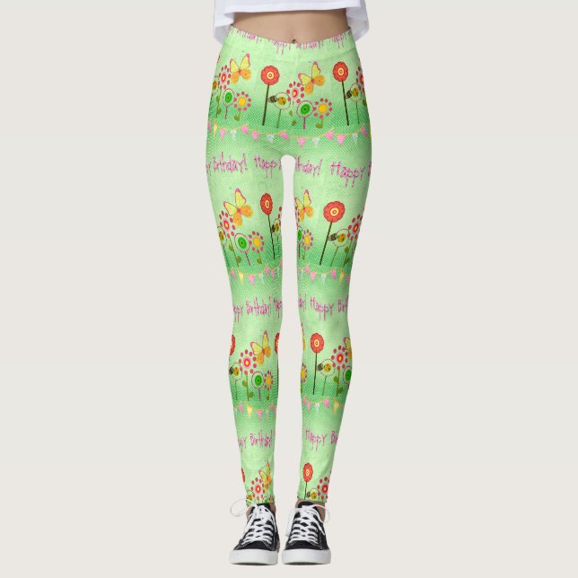 Leggings Joyeux anniversaire (Devant)
