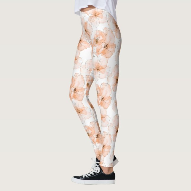 Leggings Joyeux Anniversaire Fleurs de Pêcher Prétieuses (Gauche)