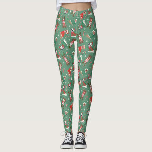 Leggings Joyeux Chiens taureaux de marque de Noël